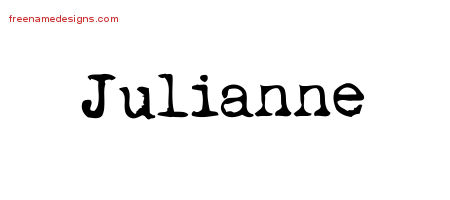 Vintage Writer Name Tattoo Designs Julianne Free Lettering