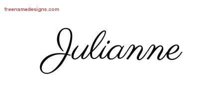Classic Name Tattoo Designs Julianne Graphic Download