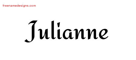 Calligraphic Stylish Name Tattoo Designs Julianne Download Free