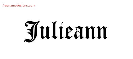 Blackletter Name Tattoo Designs Julieann Graphic Download