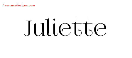 Vintage Name Tattoo Designs Juliette Free Download
