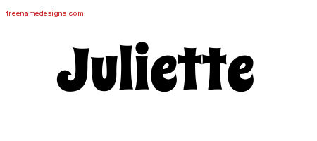 Groovy Name Tattoo Designs Juliette Free Lettering
