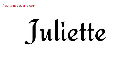 Calligraphic Stylish Name Tattoo Designs Juliette Download Free
