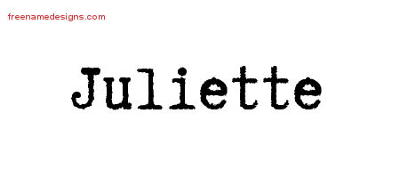 Typewriter Name Tattoo Designs Juliette Free Download