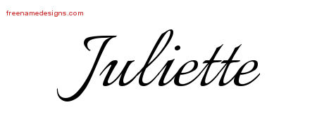Calligraphic Name Tattoo Designs Juliette Download Free