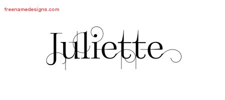 Decorated Name Tattoo Designs Juliette Free