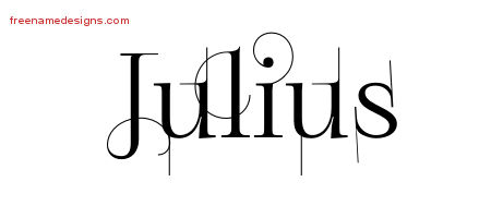 Decorated Name Tattoo Designs Julius Free Lettering