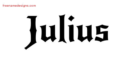Gothic Name Tattoo Designs Julius Download Free