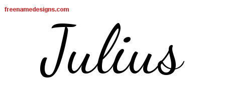 Lively Script Name Tattoo Designs Julius Free Download