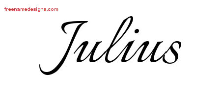 Calligraphic Name Tattoo Designs Julius Free Graphic