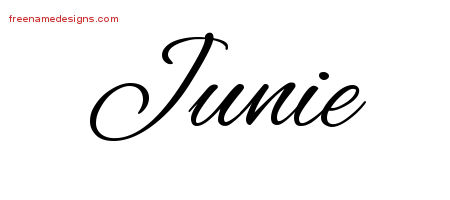 Cursive Name Tattoo Designs Junie Download Free