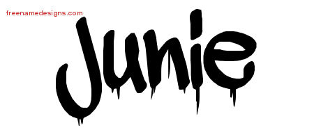 Graffiti Name Tattoo Designs Junie Free Lettering