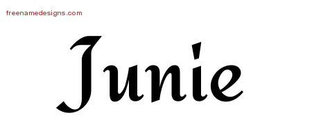 Calligraphic Stylish Name Tattoo Designs Junie Download Free