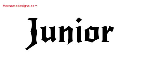 Gothic Name Tattoo Designs Junior Download Free