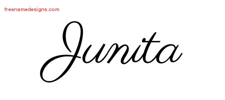 Classic Name Tattoo Designs Junita Graphic Download