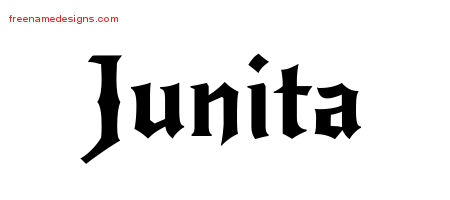 Gothic Name Tattoo Designs Junita Free Graphic
