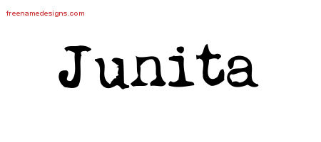 Vintage Writer Name Tattoo Designs Junita Free Lettering