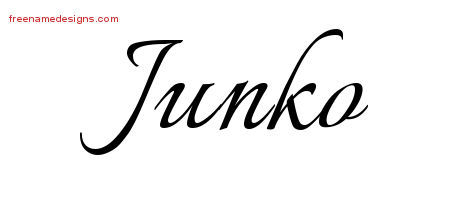 Calligraphic Name Tattoo Designs Junko Download Free