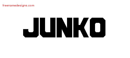 Titling Name Tattoo Designs Junko Free Printout