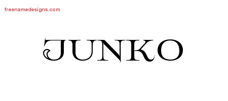 Flourishes Name Tattoo Designs Junko Printable