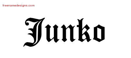 Blackletter Name Tattoo Designs Junko Graphic Download