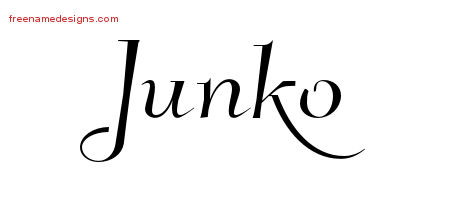 Elegant Name Tattoo Designs Junko Free Graphic
