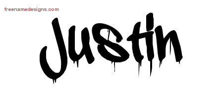Graffiti Name Tattoo Designs Justin Free Lettering