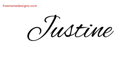 Cursive Name Tattoo Designs Justine Download Free
