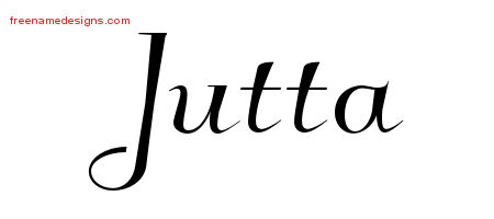 Elegant Name Tattoo Designs Jutta Free Graphic