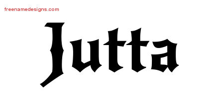 Gothic Name Tattoo Designs Jutta Free Graphic