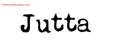 Vintage Writer Name Tattoo Designs Jutta Free Lettering