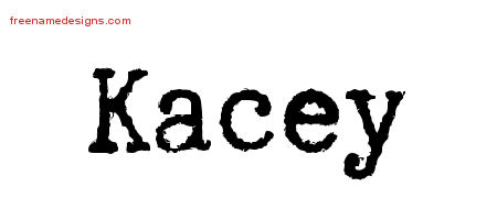 Typewriter Name Tattoo Designs Kacey Free Download