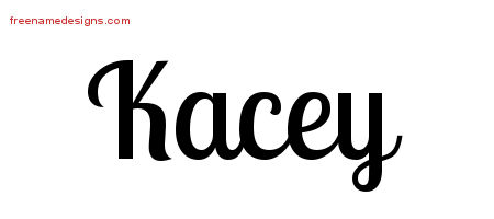 Handwritten Name Tattoo Designs Kacey Free Download