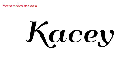 Art Deco Name Tattoo Designs Kacey Printable