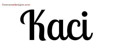 Handwritten Name Tattoo Designs Kaci Free Download