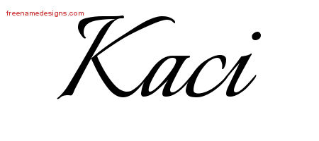 Calligraphic Name Tattoo Designs Kaci Download Free