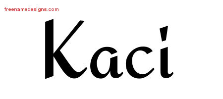 Calligraphic Stylish Name Tattoo Designs Kaci Download Free