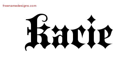 Old English Name Tattoo Designs Kacie Free