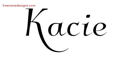 Elegant Name Tattoo Designs Kacie Free Graphic