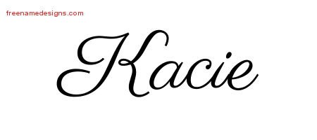 Classic Name Tattoo Designs Kacie Graphic Download