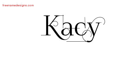Decorated Name Tattoo Designs Kacy Free