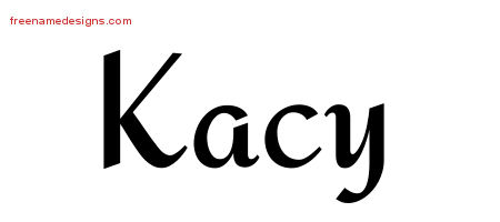 Calligraphic Stylish Name Tattoo Designs Kacy Download Free