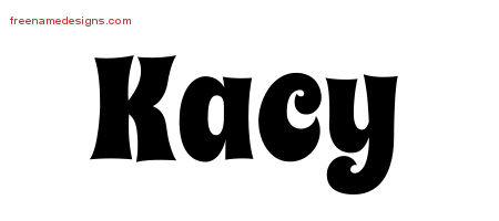 Groovy Name Tattoo Designs Kacy Free Lettering