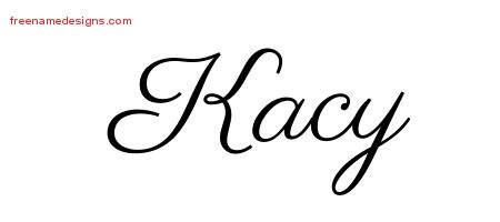 Classic Name Tattoo Designs Kacy Graphic Download