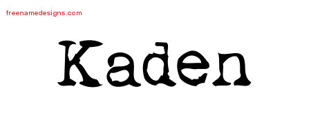 Vintage Writer Name Tattoo Designs Kaden Free