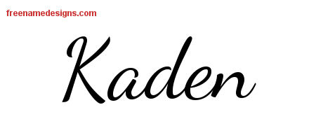 Lively Script Name Tattoo Designs Kaden Free Download