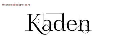 Decorated Name Tattoo Designs Kaden Free Lettering