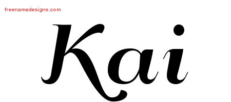 Art Deco Name Tattoo Designs Kai Printable