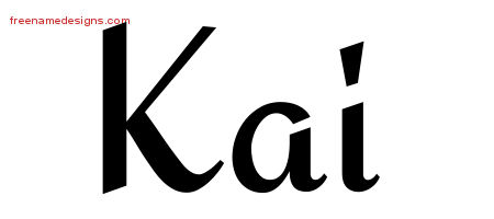 Calligraphic Stylish Name Tattoo Designs Kai Download Free