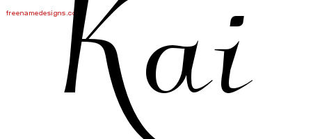 Elegant Name Tattoo Designs Kai Free Graphic